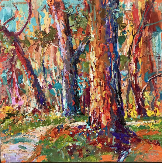 Forest Path - Plein Air - Framed