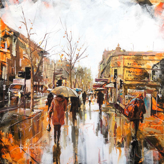 Melbourne in the Rain - Limited Edition Canvas Print Ed 2 of 50